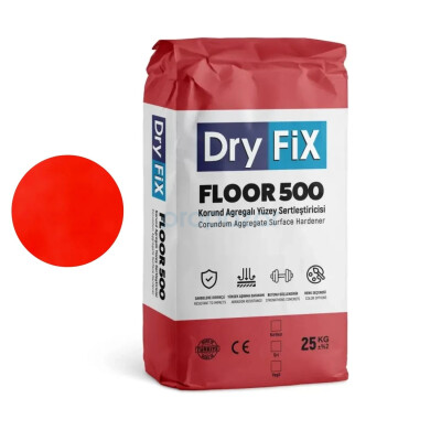 Dryfix Floor 500 Korund Agregalı Yüzey Sertleştirici 25 Kg Kırmızı - Dryfix