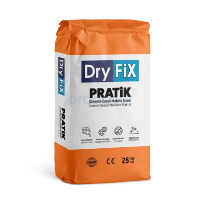 Dryfix Pratik Makinalı Sıva Gri 25 Kg - Dryfix