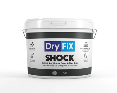 Dryfix Shock Çimento Esaslı Hızlı Priz Alan Su Tıkaç Harcı 5 kg - Dryfix
