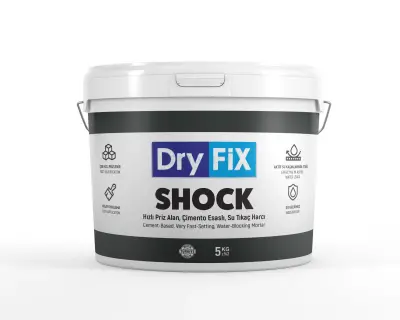 Dryfix Shock Çimento Esaslı Hızlı Priz Alan Su Tıkaç Harcı 5 kg - 1