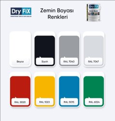 Dryfix Traffic Paint 18 Kg Zemin Boyası RAL 7040 Koyu Gri - 2