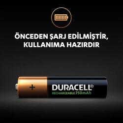 Duracell 750 Mah Şarjlı İnce Pil 2'li - 5