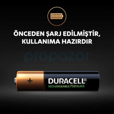 Duracell 750 Mah Şarjlı İnce Pil 2'li - 5