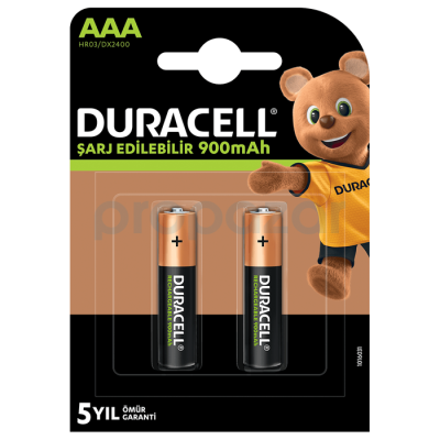 Duracell 900 Mah Şarjlı İnce Pil 2'li - 1