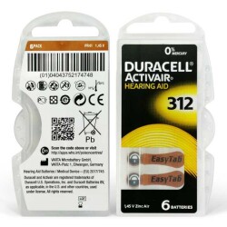 Duracell Activair 312 Kulaklık Pili 6'lı - 1