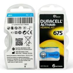 Duracell Activair 675 Kulaklık Pili 6'lı - Duracell Piller