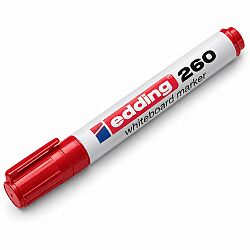 Edding 260 Kırmızı Beyaz Tahta Kalemi Yuvarlak Uç 1,5–3 mm - Propazar