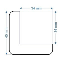 Ekonomik Köşe Koruma Süngeri - Tip E - 1 metre X 45mm - 2