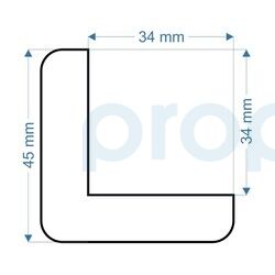 Ekonomik Köşe Koruma Süngeri - Tip E - 1 metre X 45mm - 2