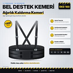 EKS-160 Askılı Bel Destek Kemeri – Ağırlık Kaldırma Kemeri (S–2XL) - EKS