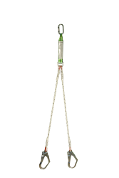 EKS 208-6 1.5 Metre Şok Emicili Çift Bacaklı Örme Halat Lanyard - EKS EKSED Yüksekte Çalışma Ürünleri