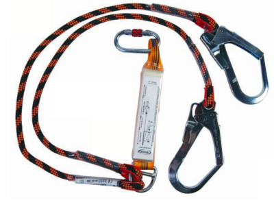 EKS 242-1 1.2 Metre Şok Emicili Çift Bacaklı Dikişli Halatlı Lanyard - 1