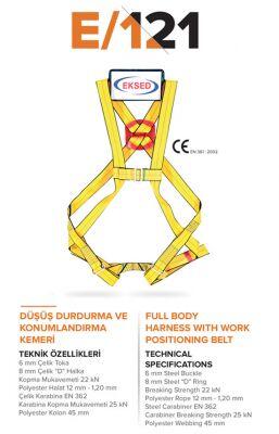 EKS E-121 Düşüş Durdurma ve Tam Vücut Korumalı Konumlandırma Kemeri - 3