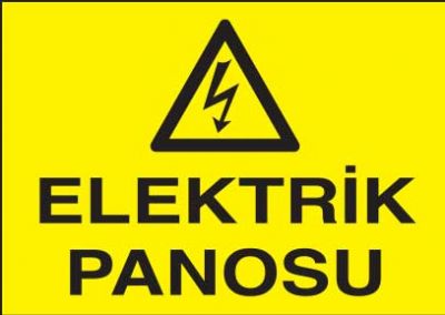 Elektrik Panosu Levhası - Tabelası - 1