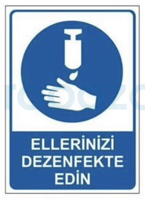 Ellerinizi Dezenfekte Ediniz Yapıştırma Sticker - 1