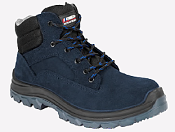 EMEX M1090 Süet Deri S1 Lacivert Bağcıklı Çelik Burun Bot - Emexsafety