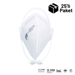 Era 4100 FFP1 NR D Ventilsiz C Serisi Dikey Katlanır Maske 25'li Paket - ERA Toz Maskeleri