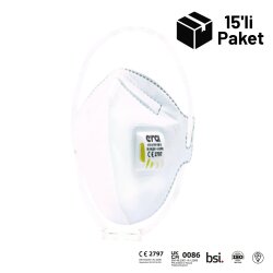 Era 4110 FFP1 V NR D Ventilli C Serisi Dikey Katlanır Maske 25'li Paket - ERA Toz Maskeleri