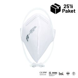 Era 4200 FFP2 NR D Ventilsiz C Serisi Dikey Katlanır Maske 25'li Paket 
