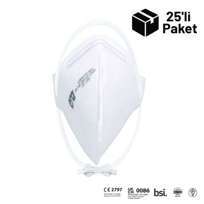 Era 4200 FFP2 NR D Ventilsiz C Serisi Dikey Katlanır Maske 25'li Paket - 1