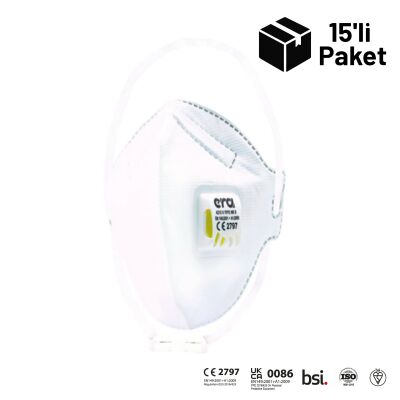 Era 4210 FFP2 V NR D Ventilli C Serisi Dikey Katlanır Maske 15'li Paket - 1