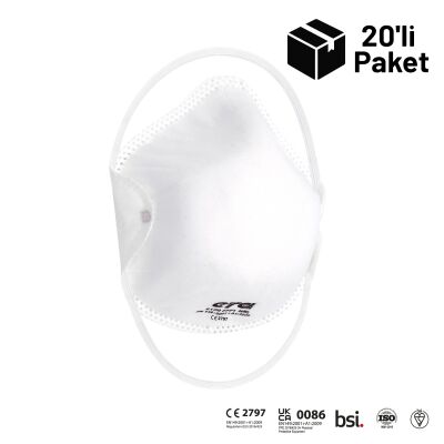 Era 6100 FFP1 NR D Ventilsiz Konik Maske 20'li Paket - 1