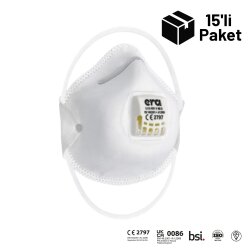 ERA 6110 FFP1 V NR D Ventilli Konik Seri Maske 15'li Paket - ERA Toz Maskeleri