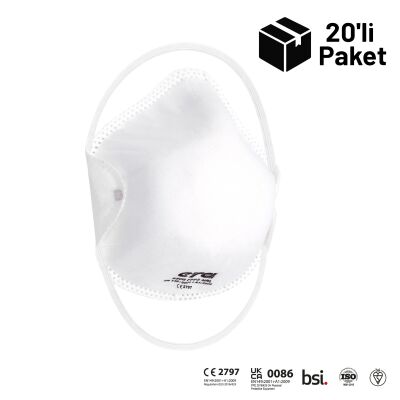 Era 6200 FFP2 NR Ventilsiz Konik Maske 20'li Paket - 1