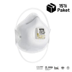 Era 6210V FFP2 NR D Konik Ventilli Maske 15'li Paket - 1