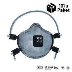 Era 7110 AC FFP2 V NR D Ventilli Aktif Karbon Maske 10'lu Paket - ERA Toz Maskeleri