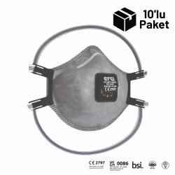 Era 7210 AC V Ventilli FFP2 NR D Aktif Karbon Maske 10'lu Paket - ERA Toz Maskeleri