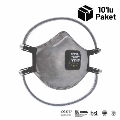 Era 7210 AC V Ventilli FFP2 NR D Aktif Karbon Maske 10'lu Paket - 1