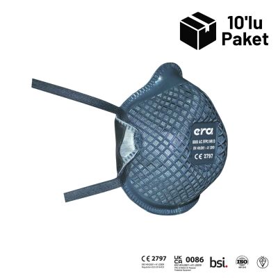 Era 8800 AC FFP2 NR D Ventilsiz Aktif Karbon Maske 10'lu Paket - 1