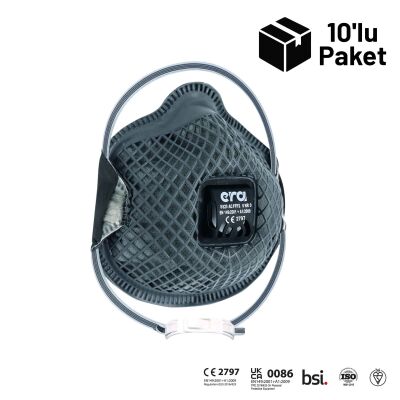 Era 8820 AC FFP2 V R D Tekrar Kullanılabilir Ventilli Aktif Karbon Maske 10'lu Paket - 1