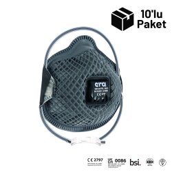 Era 8820 AC FFP2 V R D Tekrar Kullanılabilir Ventilli Aktif Karbon Maske 10'lu Paket - ERA Toz Maskeleri