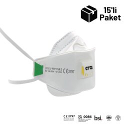 Era Premium 9110 FFP1 V NR D Ventilli 3 Panelli Maske 15'li Paket - ERA Toz Maskeleri