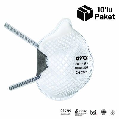 Era Flex 8100 FFP1 NR D Ventilsiz Fileli Model Maske 10'lu Paket - 1