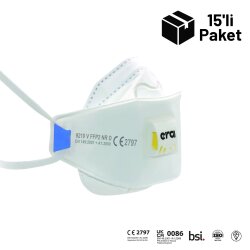 Era Premium 9210 FFP2 V NR D Ventilli 3 Panelli Maske 15'li Paket - ERA Toz Maskeleri