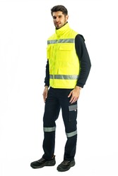 Everest 9126 Hi-Vis Yelek Fermuarlı - 9