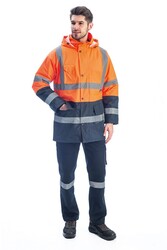 Everest Hi-Vis İki Renk Yüksek Görünürlüklü Parka 4106 - 1