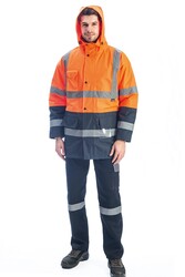 Everest Hi-Vis İki Renk Yüksek Görünürlüklü Parka 4106 - 4