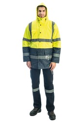 Everest Hi-Vis İki Renk Yüksek Görünürlüklü Parka 4106 - 7