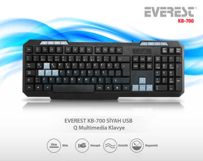 EVEREST KB-700 USB MULTİMEDYA Q KLAVYE - 8
