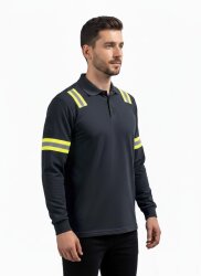 Fireproof Polo Yaka Sweatshirt – ARC & Alev Geciktirici Koruyucu Üst - 4
