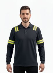 Fireproof Polo Yaka Sweatshirt – ARC & Alev Geciktirici Koruyucu Üst - 5