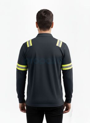 Fireproof Polo Yaka Sweatshirt – ARC & Alev Geciktirici Koruyucu Üst - 7