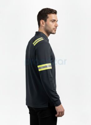 Fireproof Polo Yaka Sweatshirt – ARC & Alev Geciktirici Koruyucu Üst - 8