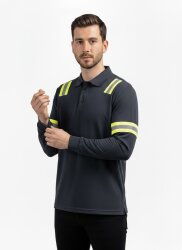 Fireproof Polo Yaka Sweatshirt – ARC & Alev Geciktirici Koruyucu Üst - 1