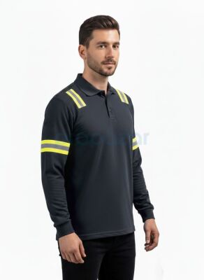 Fireproof Polo Yaka Sweatshirt – ARC & Alev Geciktirici Koruyucu Üst - 10