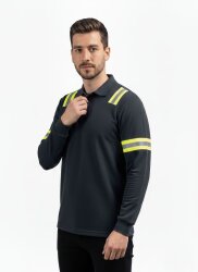 Fireproof Polo Yaka Sweatshirt – ARC & Alev Geciktirici Koruyucu Üst - 11